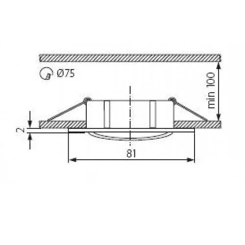 Kanlux NAVI CTX Einbaurahmen MR16 – Deckeneinbauleuchte chrom matt, schwenkbar, 12 V