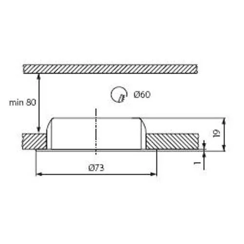 LED Möbeleinbauleuchte MEBLED Rund 12 V