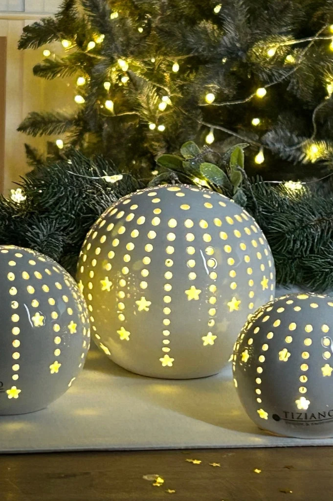 Lichtkugel Calante Stern LED creme-weiß