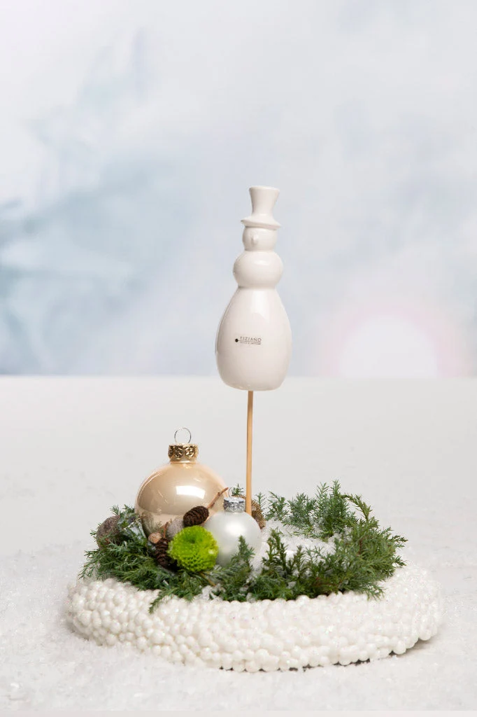 Deko Schneemann Bruno 3 Varianten creme-weiß