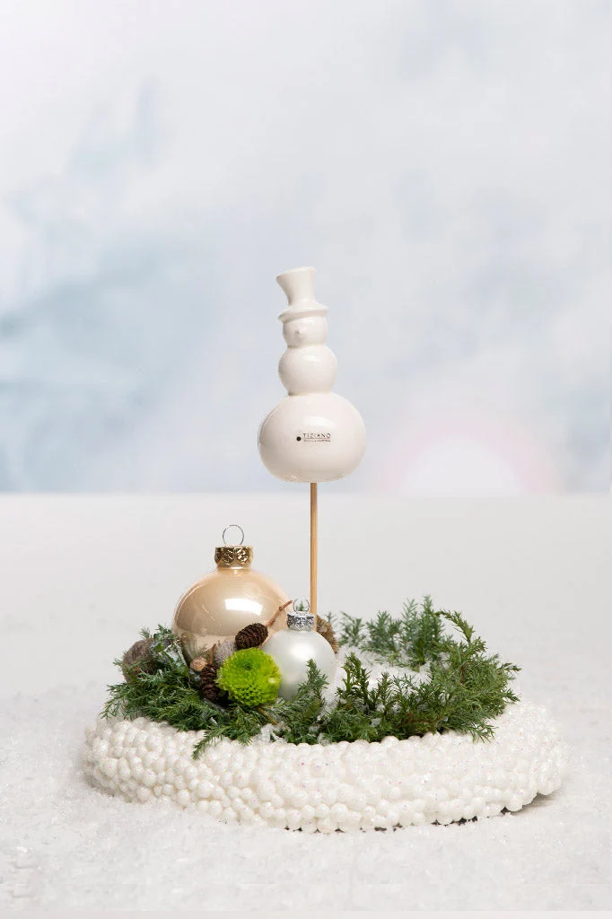 Deko Schneemann Bruno 3 Varianten creme-weiß