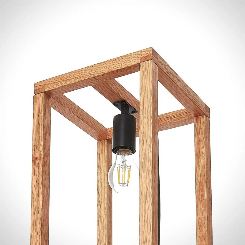 B-Ware Lucande Sedrik Stehleuchte Standlampe Wohnzimmer Kastenform Schwarz Modern