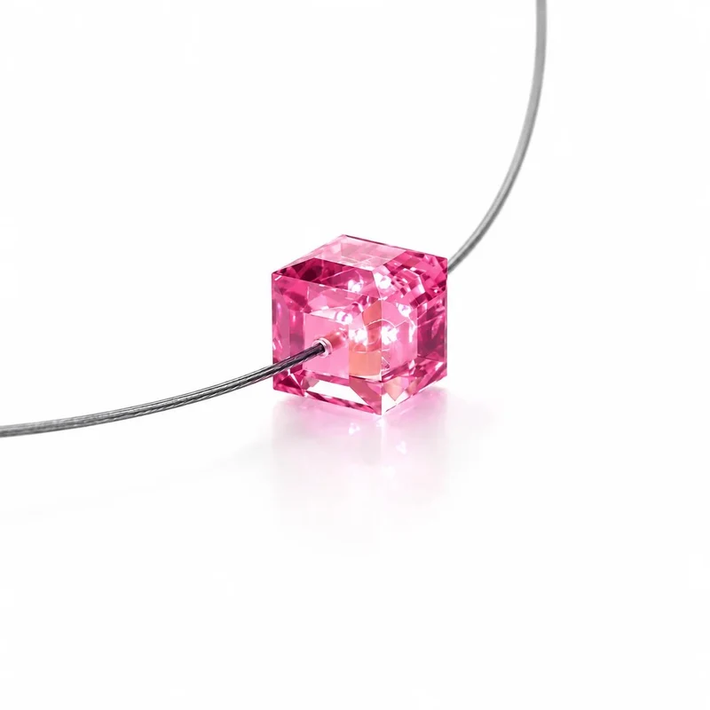 Armband LED Kristall Cube Pink Crystal mit Swarovski® Elements