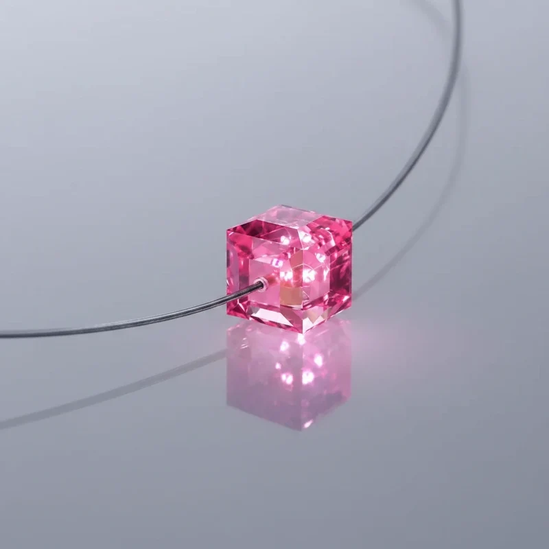 Armband LED Kristall Cube Pink Crystal mit Swarovski® Elements