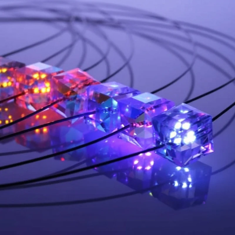 Armband LED Kristall Cube Pink Crystal mit Swarovski® Elements