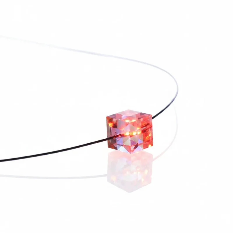 Armband LED Kristall Cube Rot mit Swarovski® Elements – Firejewel