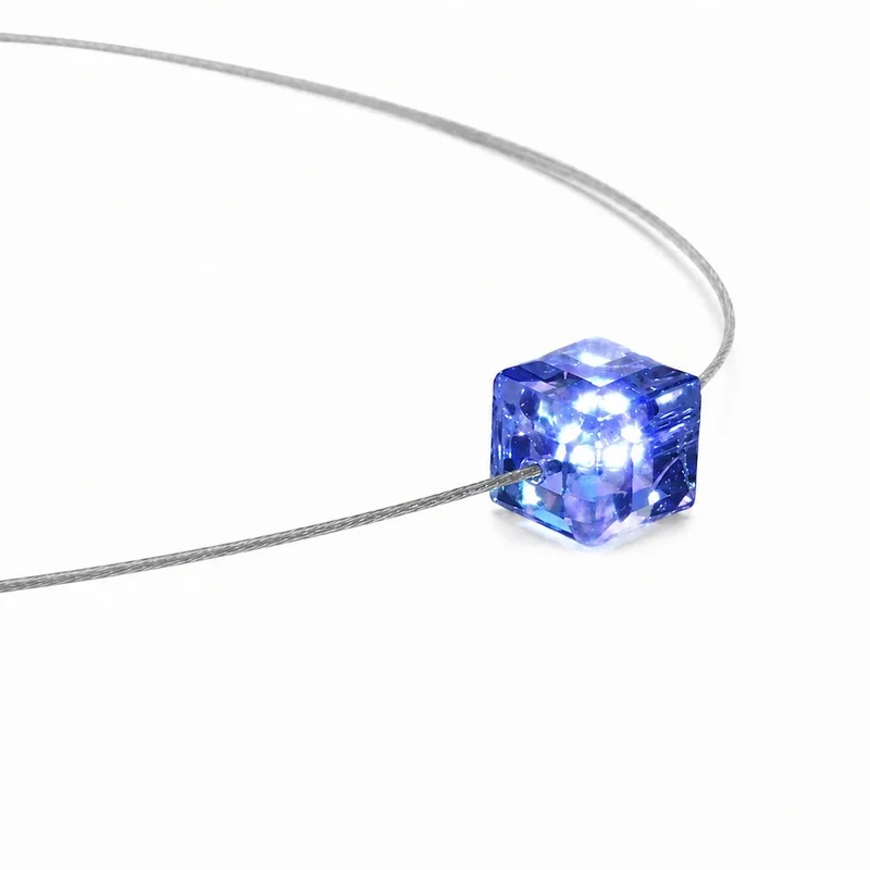 Armband LED Kristall Cube Blau mit Swarovski®- Elements