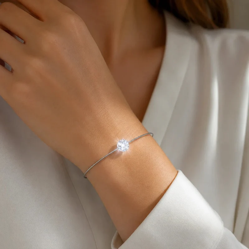 Firejewel LED-Armband mit weißem Ball-Kristall und Swarovski® Elements