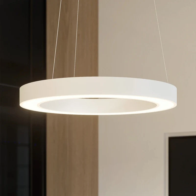 B-Ware Arcchio LED Pendelleuchte Sharelyn Hängelampe weiß Ring CCT Aluminium 80 cm