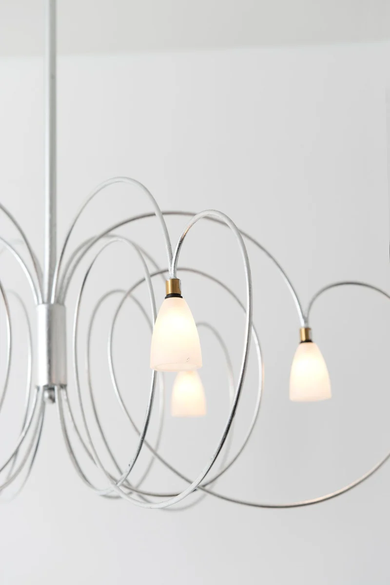 Hängeleuchte Rosaspina 6-flammig Opalglas Rund Ø 73cm