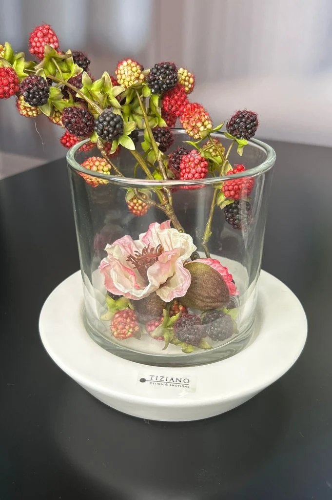 Windlicht Lini 19cm in 2 Varianten creme-weiß