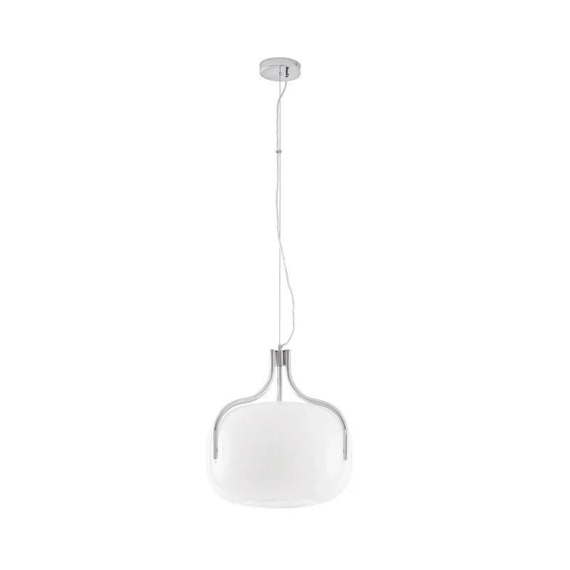 B-Ware Lucande Hängeleuchte Christo LED Pendelleuchte dimmbar chrom/weiß Ø42cm 44,5cm