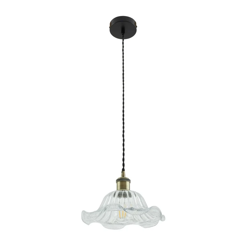 B-Ware Lindby Pendelleuchte Hängeleuchte Ludowika LED Lampe Leuchte E27 transparent