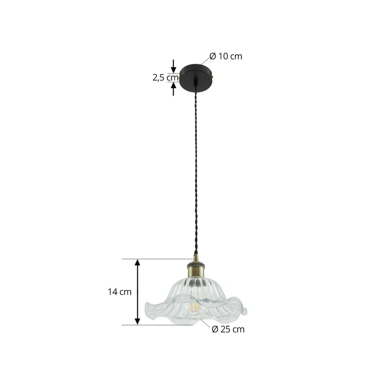 B-Ware Lindby Pendelleuchte Hängeleuchte Ludowika LED Lampe Leuchte E27 transparent