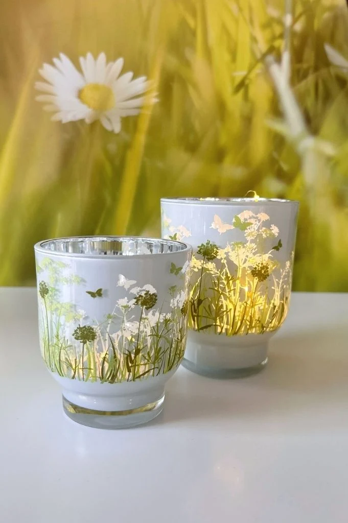 Glas Tischlicht Aurora