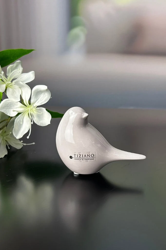 3er Set Vogel Alfredo creme-weiß