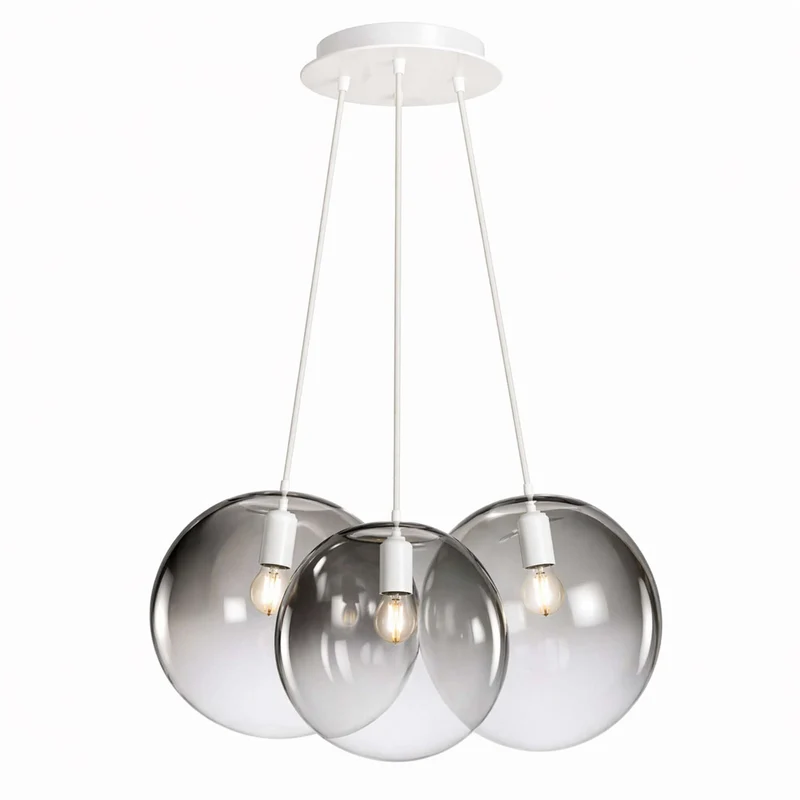 s.luce Orb Cluster Glas-Pendelleuchte 3-flammig 3x30cm