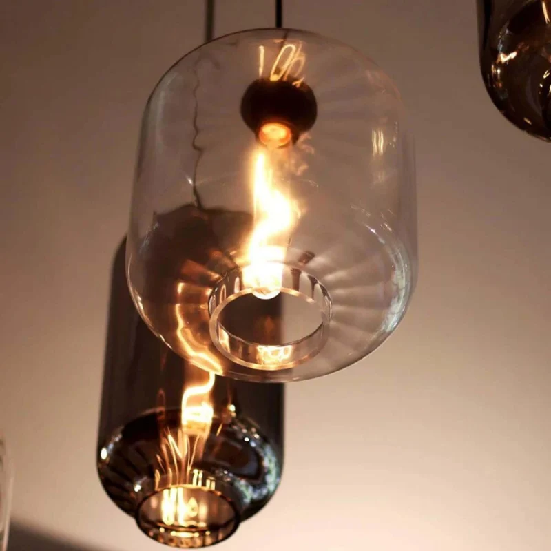 s.luce Velo Cluster Glas-Pendelleuchte 7-flammig 7x25cm