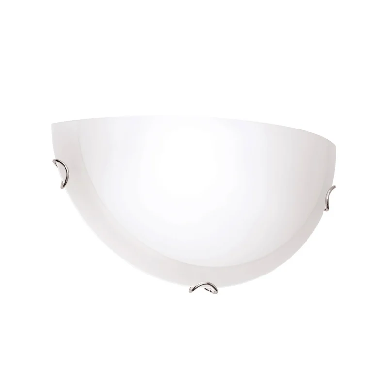 B-Ware Orion Wandleuchte Agada LED Wandlampe dimmbar Opalglas chrom 30x15cm weiß