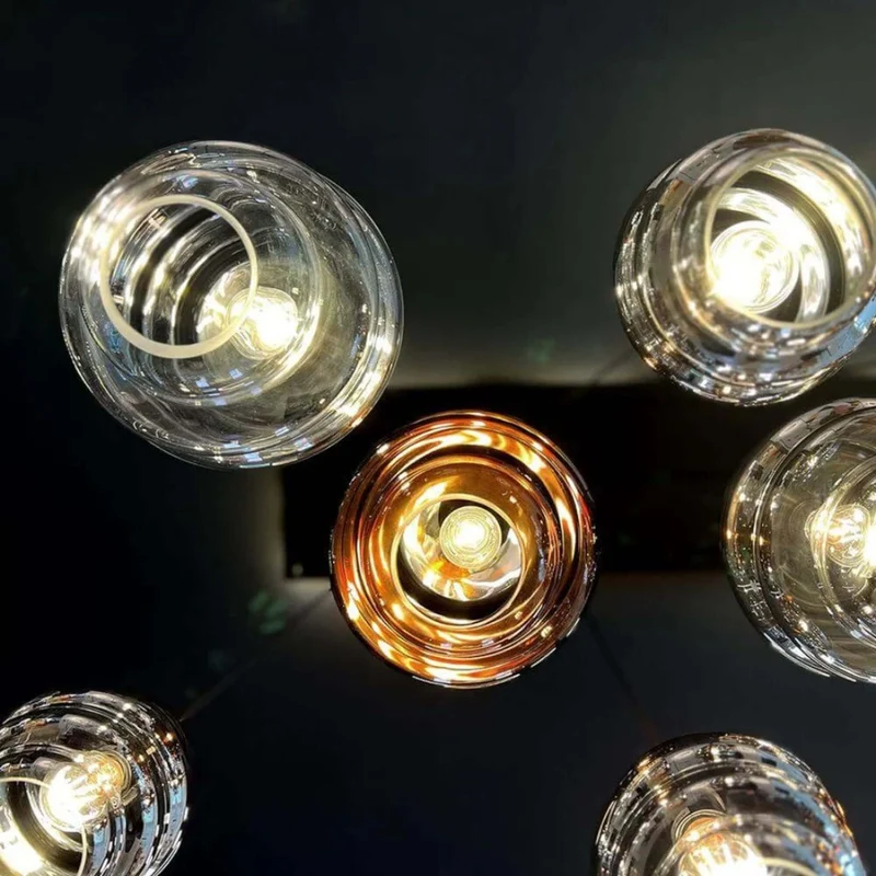 s.luce Echos Cluster Glas-Pendelleuchte 3-flammig 3x18cm