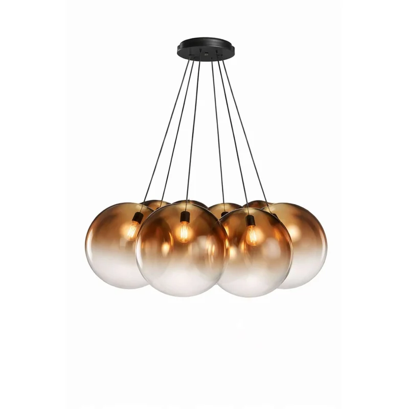 s.luce Orb Cluster Glas-Hängelampe 7-flammig 7x50cm