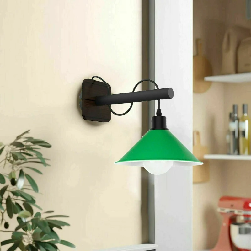 Grun Modern Wandleuchte mit Kabel|Ø 22cm|E27 Fassung ~1685