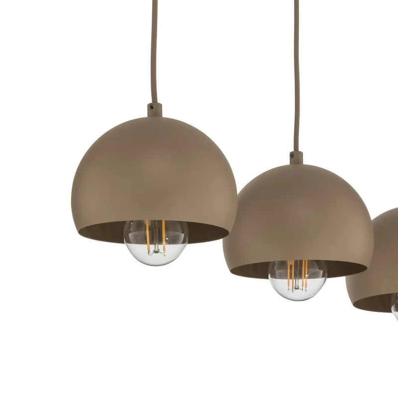 B-Ware Hängelampe Sool LED Pendelleuchte dimmbar beige matt 3-flammig Metall E27 65cm