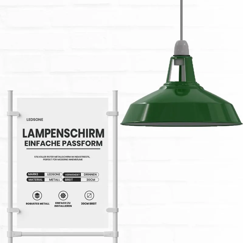 Vintage Harbour Lampenschirm – Easy Fit Industrie Lampenschirm | Ø30cm | E27 , B22 ~ 1726