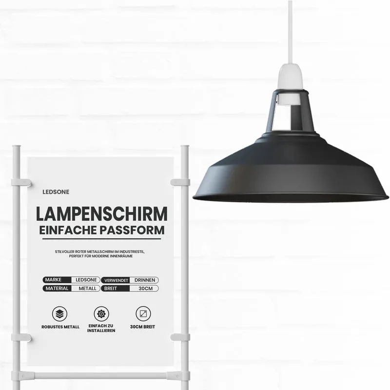 Vintage Harbour Lampenschirm – Easy Fit Industrie Lampenschirm | Ø30cm | E27 , B22 ~ 1726