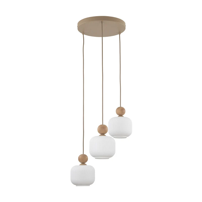 B-Ware TK Lighting Pendelleuchte Ballo 3-flammig LED Hängelampe dimmbar weiß Ø35cm