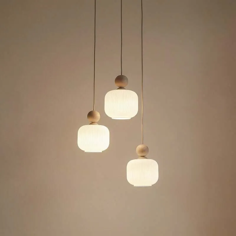 B-Ware TK Lighting Pendelleuchte Ballo 3-flammig LED Hängelampe dimmbar weiß Ø35cm