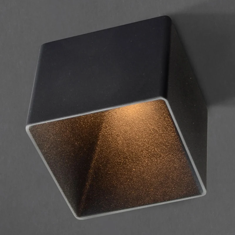 B-Ware The Light Group Einbaulampe Blocky LED dimmbar IP54 schwarz 3000K 400 Lumen