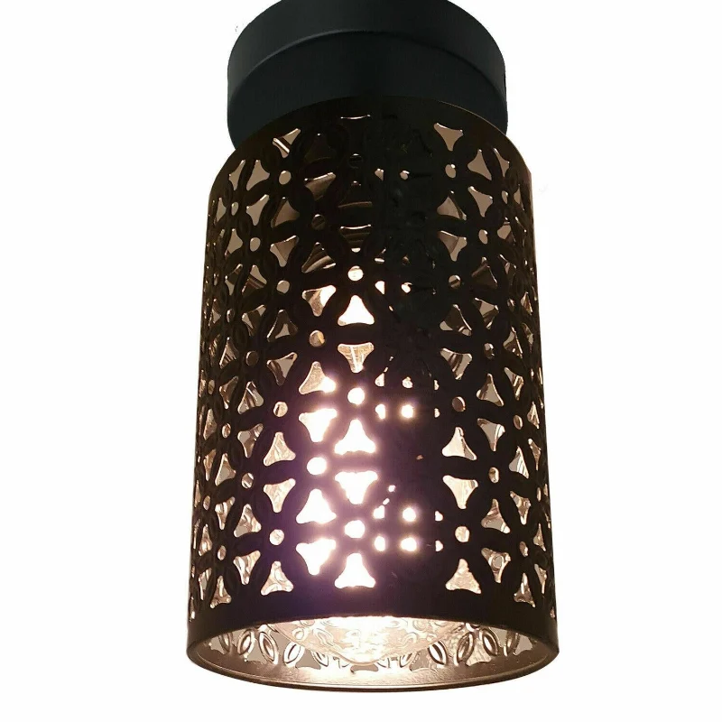 Vintage Deckenleuchte Schwarz Industrial Käfig-Design ~1559
