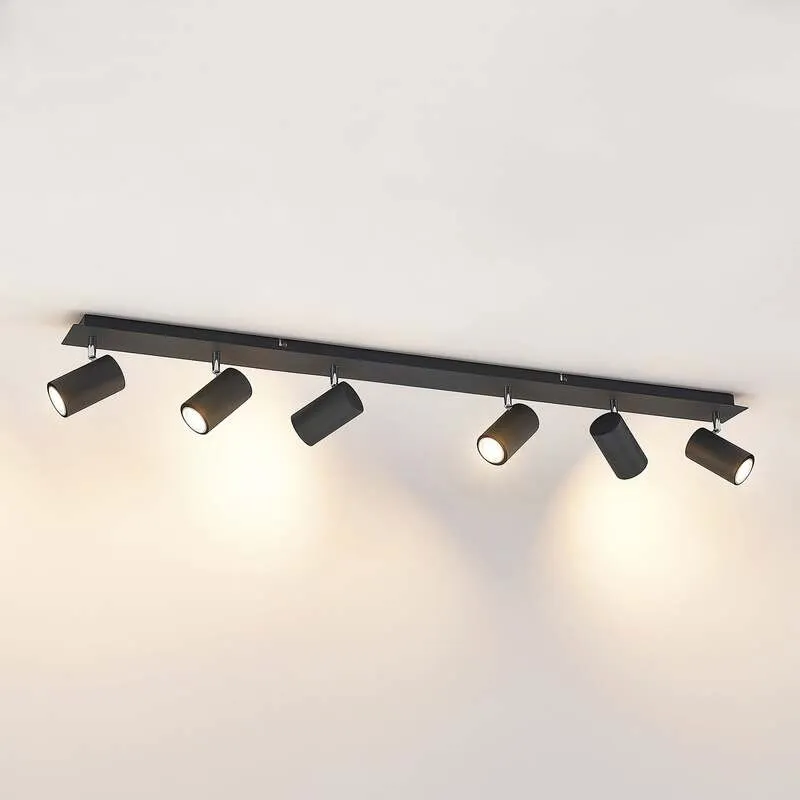 B-Ware Lindby Deckenstrahler Joffrey LED Strahler 6-flg dimmbar schwarz 116cm IP20