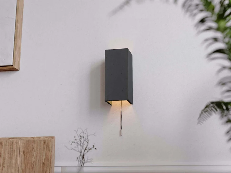 Gantlights B8 Beton Wandlampe rechteckig Up & Down