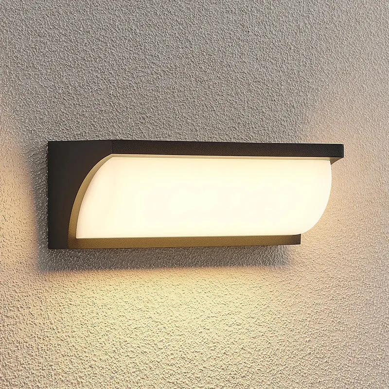 B-Ware Lucande Außenwandleuchte Aune LED Gartenlampe Wandleuchte anthrazit IP65 815lm