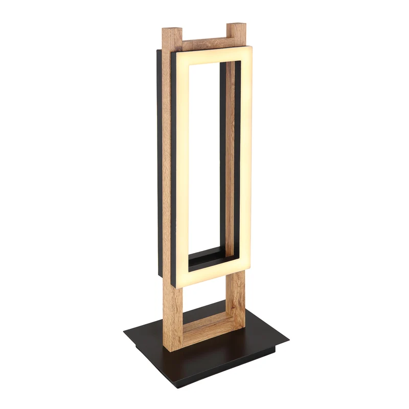 B-Ware Globo Tischlampe LED Leuchte Illa Holzdesign Lampe warmweiß 3000K 50cm hoch