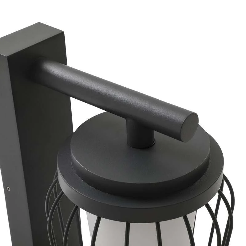 B-Ware Lucande Außenwandleuchte Chandan LED Gartenleuchte anthrazit dimmbar IP44 30cm