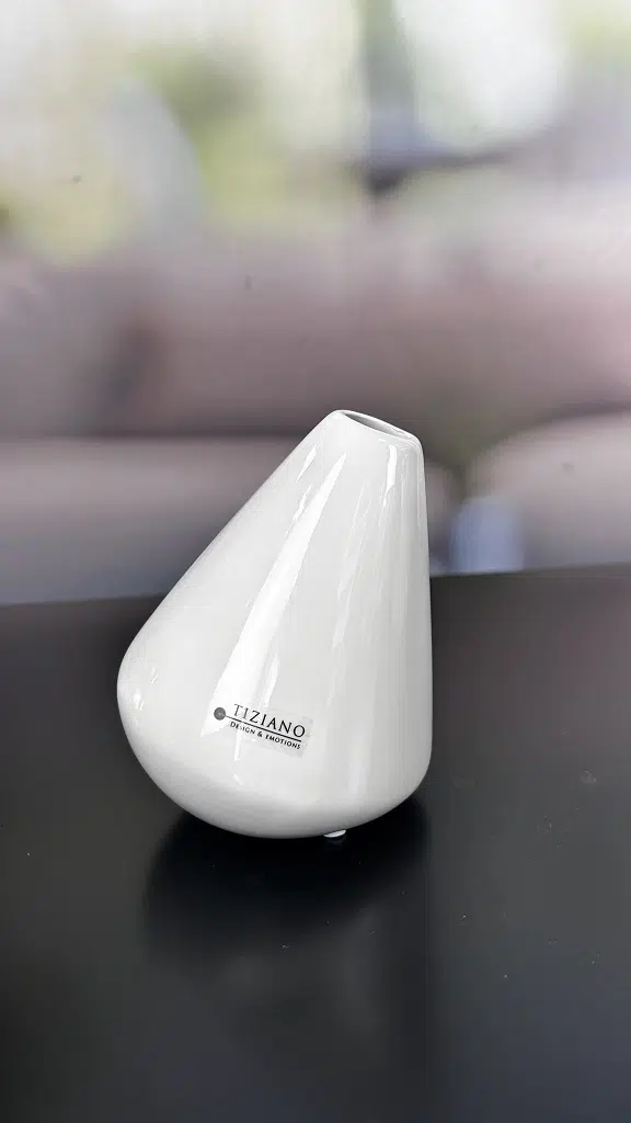 Vase schräg Vallina 13,5 creme-weiß