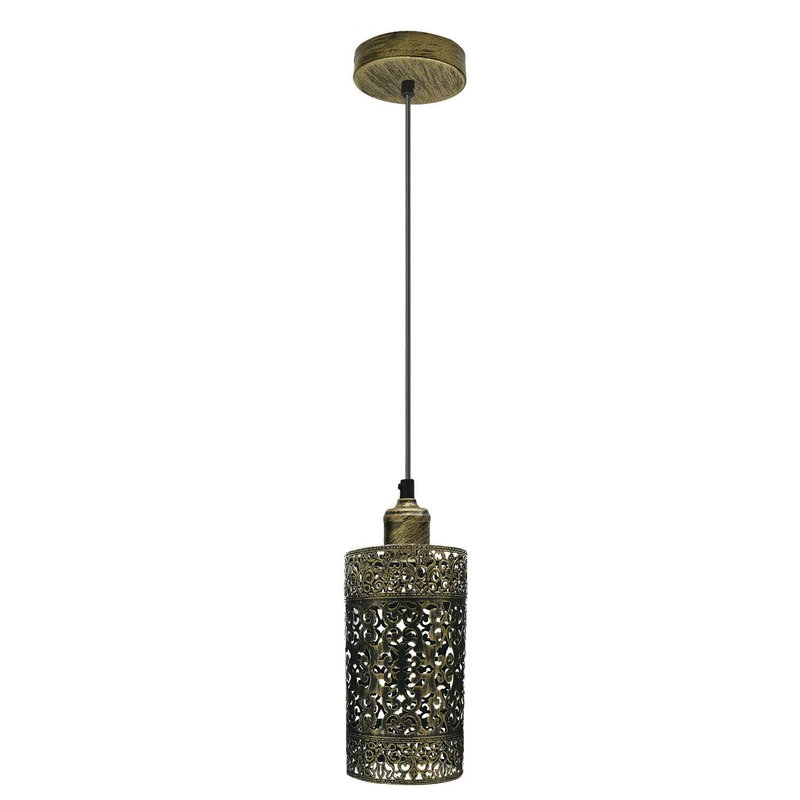 Gebürstetes Messing-Pendelleuchte Retro Deckenlampe Vintage-Leuchte Hängelampe Industrie Design E27~1530