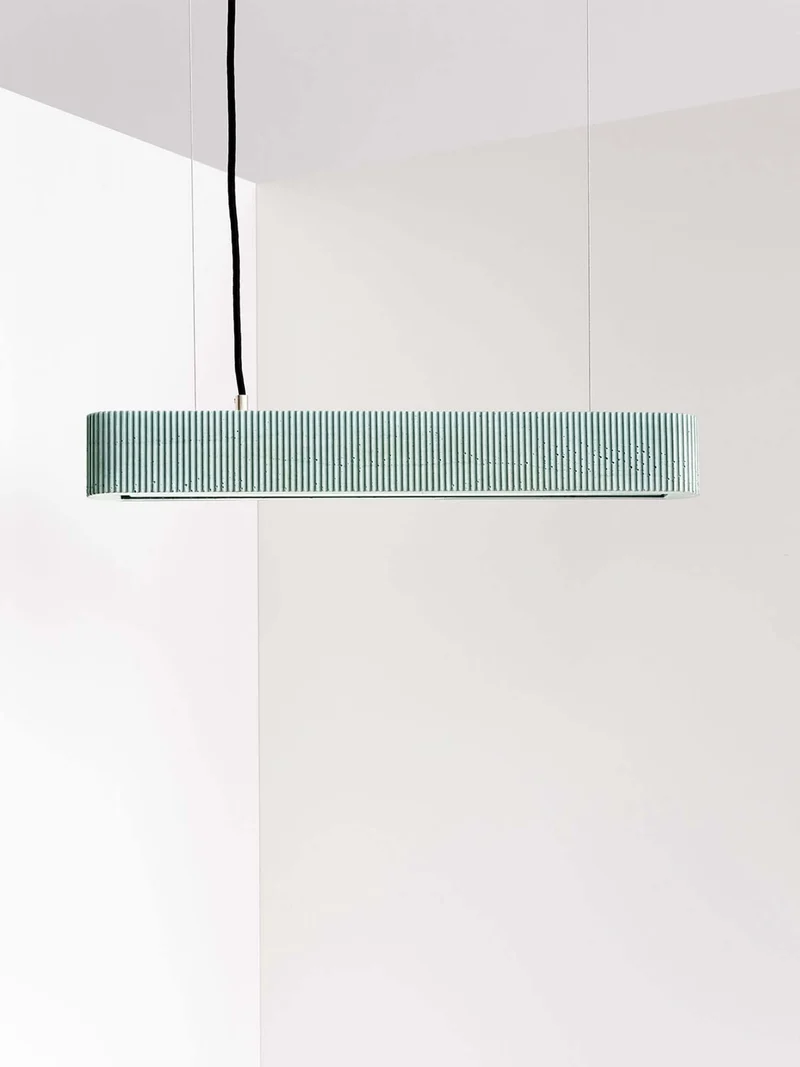 Gantlights S4 Beton LED-Pendelleuchte 61cm Plissiert