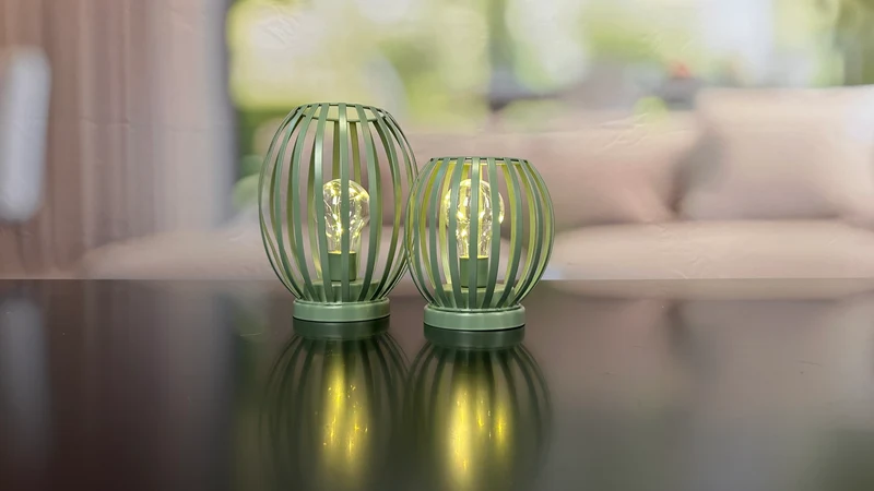 Lampe Glitter LED grün