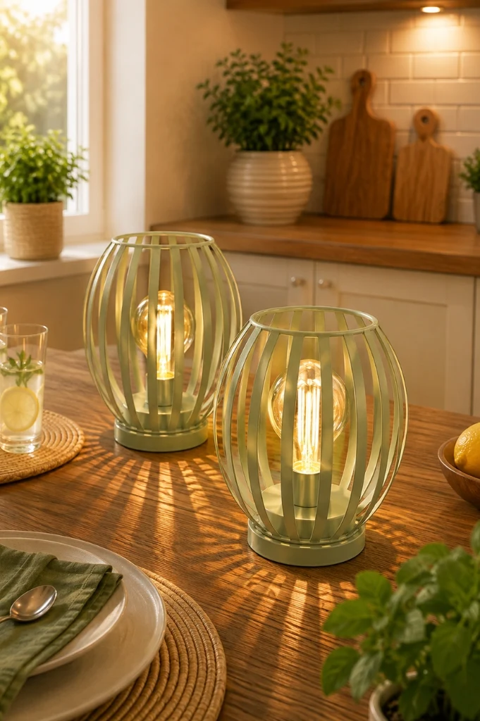 Lampe Glitter LED grün