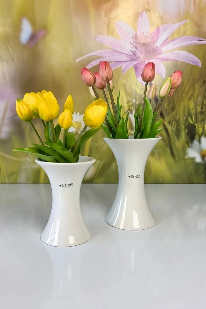 Vase Perdosa creme-weiß