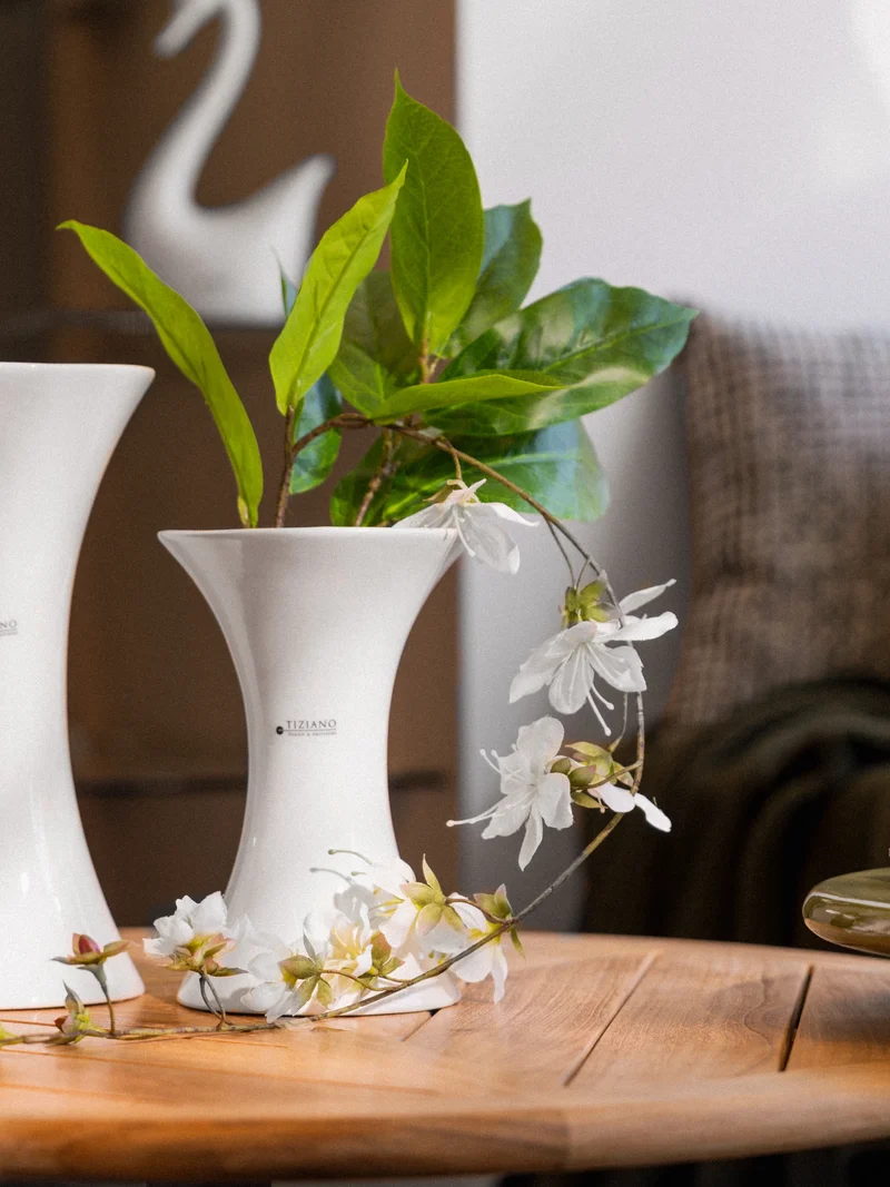 Vase Perdosa creme-weiß