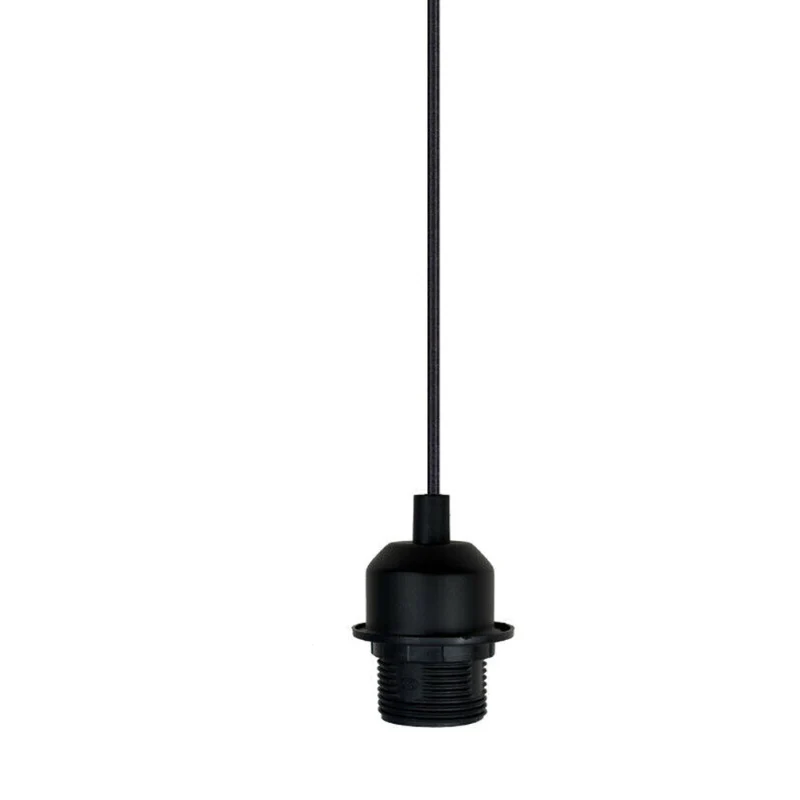E27 Lampenfassung mit 90 cm Pendelkabel – Schwarz mit ~1647