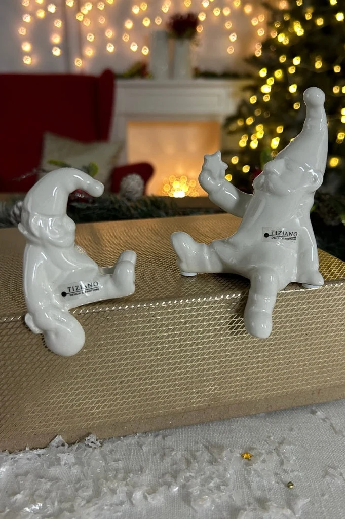 Santa Linus Mini Kantensitzer creme-weiß