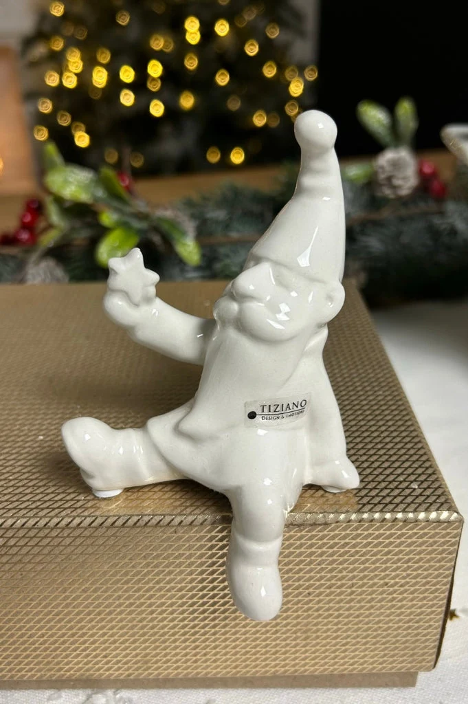 Santa Linus Mini Kantensitzer creme-weiß