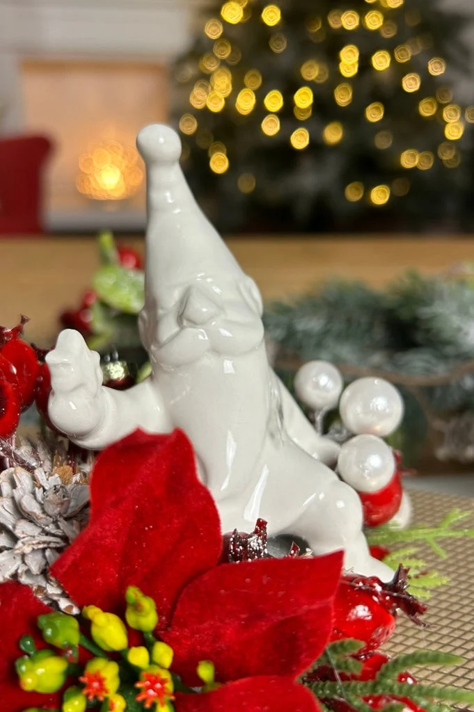 Santa Linus Mini Kantensitzer creme-weiß