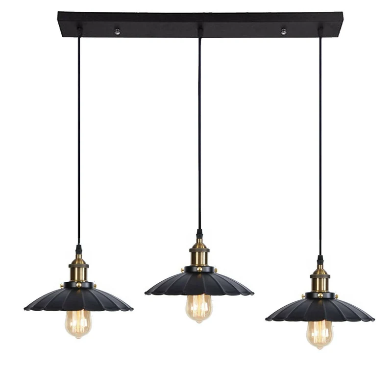 Modern pendelleuchte 3 flammig schwarze hängelampe~1671